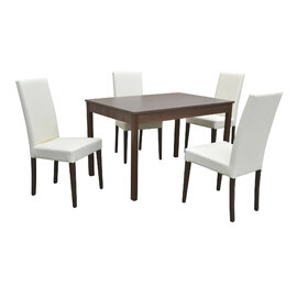 Stôl BERGAMO PEVNÝ 1ks + Stolička D207 4ks