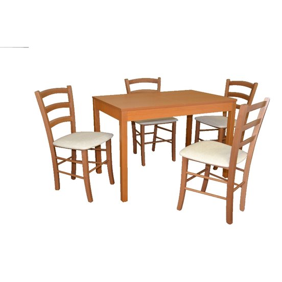 Stôl JUMBO PEVNÝ 1ks + Stolička D141 4ks