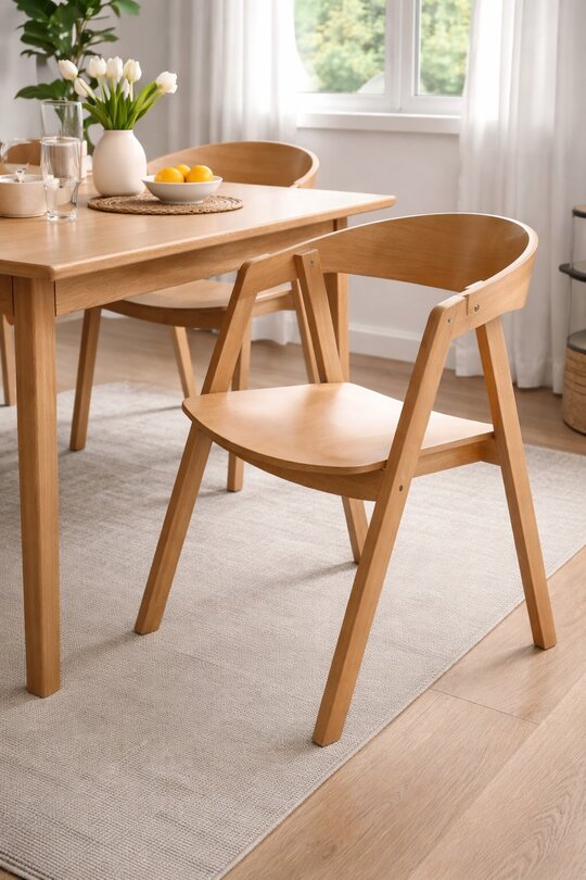 Celodrevená stolička GURU/L BUK