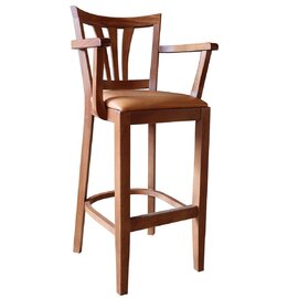Drevená barová stolička D3157/K - s podrúčkami