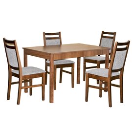 Stôl BERGAMO PEVNÝ 1ks + Stolička D3237 4ks