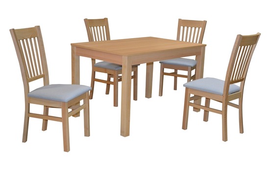 Stôl MONZA PEVNÝ 1ks + Stolička D116 4ks