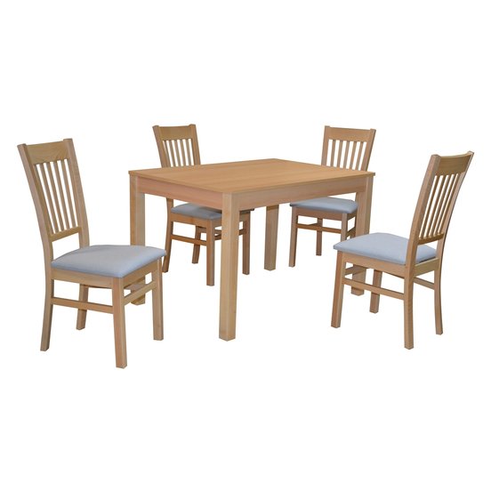Stôl MONZA PEVNÝ 1ks + Stolička D116 4ks